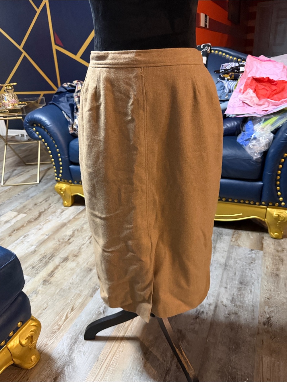 Vintage Evan Picone Classic Camel Pencil Skirt - Women